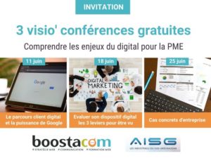 AISG actu - Web-conférences sur le digital avec Boostacom